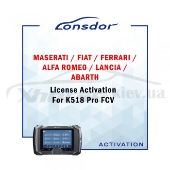 Активация Lonsdor Maserati Fiat Ferrari Alfa Romeo Lancia Abarth License Activation For K518 Pro FCV